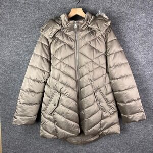 NEW $199 Lane Bryant Womens‎ Puffer Coat Hooded Quilted Full Zip Jacket 14/16